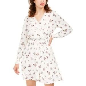 American Rag Juniors'' Floral Faux Wrap Dress Ivory Size Large